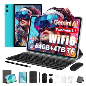 10.1" P33 Android 2-in-1 Tablet Bundle with Keyboard Mouse Case | 64GB Storage,WiFi 6, 6000mAh, Gemini AI, Widevine L1, Quad-Core, GMS, Portable Laptop for Students & Business 10.1" P33 Android 2-in-1 Tablet Bundle with Keyboard Mouse Case | 64GB Storage,WiFi 6, 6000mAh, Gemini AI, Widevine L1, Quad-Core, GMS, Portable Laptop for Students & Business