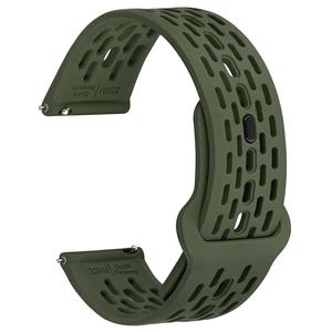 22mm Breathable Hollow Silicone Watch Band, Quick Release, Replacement Strap for Men and Women (Green) 22mm Breathable Hollow Silicone Watch Band, Quick Release, Replacement Strap for Men and Women (Green)