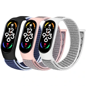 Nylon Band Compatible with Xiaomi Mi Band 7/Mi Band 6/Mi Band 5/Mi Band 4/Mi Band 3/Amazfit Band 5, Soft Adjustable Sport Loop Wristband Replacement Strap for Xiaomi Mi Band 7/6/5/4/3 Women Men Nylon Band Compatible with Xiaomi Mi Band 7/Mi Band 6/Mi Band 5/Mi Band 4/Mi Band 3/Amazfit Band 5, Soft Adjustable Sport Loop Wristband Replacement Strap for Xiaomi Mi Band 7/6/5/4/3 Women Men