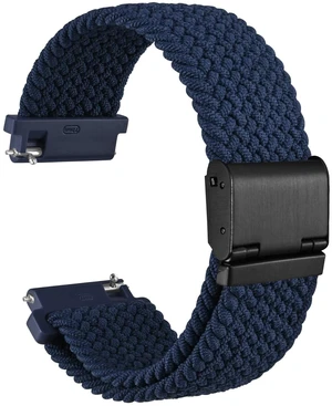 22mm Braided Nylon Watch Band for Men and Women, Quick Release, Black Stainless Steel Buckle (Blue) 22mm Braided Nylon Watch Band for Men and Women, Quick Release, Black Stainless Steel Buckle (Blue)