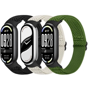 Elastic Bands Compatible with Xiaomi Smart Band 10/9/8 for Women Men, Stretchy Solo Loop Soft Nylon Elastic Strap Replacement Wristband for Xiaomi Mi Band 10/9/83 PCS Elastic Bands Compatible with Xiaomi Smart Band 10/9/8 for Women Men, Stretchy Solo Loop Soft Nylon Elastic Strap Replacement Wristband for Xiaomi Mi Band 10/9/83 PCS