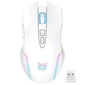 RGB Backlight Rechargeable Wireless Gaming Mouse for PC, White | Ergonomic mouse, up to 3600 DPI, 7 non-programmable buttons, works with Vista/Linux/Mac, 2.4G USB included RGB Backlight Rechargeable Wireless Gaming Mouse for PC, White | Ergonomic mouse, up to 3600 DPI, 7 non-programmable buttons, works with Vista/Linux/Mac, 2.4G USB included