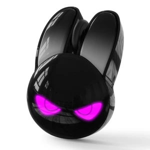 Wireless Gaming Mouse, RGB Light Cool Eyes Bunny Design, TriMode 2.4G/Bluetooth/Wired Rechargeable Silent Click Cute Mouse, 3 Buttons 1200 DPI, Portable Mice for iPad Mac Laptop PC- Black Wireless Gaming Mouse, RGB Light Cool Eyes Bunny Design, TriMode 2.4G/Bluetooth/Wired Rechargeable Silent Click Cute Mouse, 3 Buttons 1200 DPI, Portable Mice for iPad Mac Laptop PC- Black