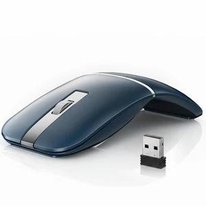 M9 Bluetooth Travel Mouse, 2.4 GHz, USB Receiver, Blue | Rotating, foldable 2.3 oz (65 g) design, rechargeable power, ergonomic grip, silent buttons, 3-month battery life M9 Bluetooth Travel Mouse, 2.4 GHz, USB Receiver, Blue | Rotating, foldable 2.3 oz (65 g) design, rechargeable power, ergonomic grip, silent buttons, 3-month battery life