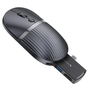 HubMouse for Travel, 3-Port Hub (PD, HDMI, USB 3.0), Grey | 55g Ultra-light rechargeable portable mouse for Laptop, iPad, MacBook, Surface Pro, connects 3 devices via BT/USBC. HubMouse for Travel, 3-Port Hub (PD, HDMI, USB 3.0), Grey | 55g Ultra-light rechargeable portable mouse for Laptop, iPad, MacBook, Surface Pro, connects 3 devices via BT/USBC.