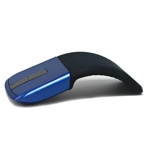 Bluetooth Arc Touch Travel Mouse Foldable Slim and Portable Mini Wireless Computer Mouse Folding Optical Mice for Microsoft Laptop Notebook Tablet - Black & Blue Bluetooth Arc Touch Travel Mouse Foldable Slim and Portable Mini Wireless Computer Mouse Folding Optical Mice for Microsoft Laptop Notebook Tablet - Black & Blue