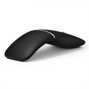 Wireless Mouse Bendable Rotating Design, Tri-Mode (BT 5.0/4.0 + 2.4GHz),arc Rechargeable Travel Wireless Mouse for Microsoft Laptop PC Tablet Black Wireless Mouse Bendable Rotating Design, Tri-Mode (BT 5.0/4.0 + 2.4GHz),arc Rechargeable Travel Wireless Mouse for Microsoft Laptop PC Tablet Black