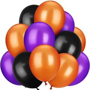 100 Pcs Halloween Purple Orange Black Balloons, 13 Inch | Latex Helium Balloons, Fade-resistant, for Halloween Party Wedding Celebration Birthday Anniversary Graduation Decorations 100 Pcs Halloween Purple Orange Black Balloons, 13 Inch | Latex Helium Balloons, Fade-resistant, for Halloween Party Wedding Celebration Birthday Anniversary Graduation Decorations