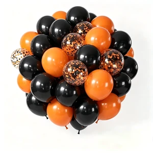 Halloween Balloons 50 Pack, Spooky Halloween Party Decorations | 12 Inch Latex Balloons with BlackOrange Confetti Balloons for Arch Garland Backdrop Home Bar Party Supplies Halloween Balloons 50 Pack, Spooky Halloween Party Decorations | 12 Inch Latex Balloons with BlackOrange Confetti Balloons for Arch Garland Backdrop Home Bar Party Supplies
