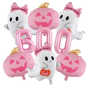 9Pcs Halloween Balloons for Halloween Birthday Party Decorations | Pink Pumpkin Ghost BOO Foil Mylar Balloons Halloween Baby Shower Spooky Party Decorations 9Pcs Halloween Balloons for Halloween Birthday Party Decorations | Pink Pumpkin Ghost BOO Foil Mylar Balloons Halloween Baby Shower Spooky Party Decorations