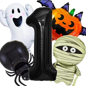 Halloween Foil balloons Halloween Birthday Balloons Number 1 Spider Mummy Pumpkin Bat Ghost Balloon for Ghost Themed Party Decoration Supplies Decor Spider Ballons Arch Kits Party Balloon Set 5pcs Halloween Foil balloons Halloween Birthday Balloons Number 1 Spider Mummy Pumpkin Bat Ghost Balloon for Ghost Themed Party Decoration Supplies Decor Spider Ballons Arch Kits Party Balloon Set 5pcs