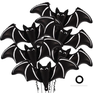 6 Pcs Black Bat Balloons, 48 Inch Giant Halloween Bat Foil Balloons, Bat Mylar Balloon Spooky Balloon for Halloween Home Party Decoration 6 Pcs Black Bat Balloons, 48 Inch Giant Halloween Bat Foil Balloons, Bat Mylar Balloon Spooky Balloon for Halloween Home Party Decoration