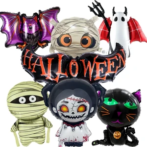7pcs Halloween Balloons, Bat Mummy Cat Ghost Mylar Balloons for Halloween Decorations Outdoor Indoor, Halloween Birthday Party Decorations, Masquerade Theme Party 7pcs Halloween Balloons, Bat Mummy Cat Ghost Mylar Balloons for Halloween Decorations Outdoor Indoor, Halloween Birthday Party Decorations, Masquerade Theme Party