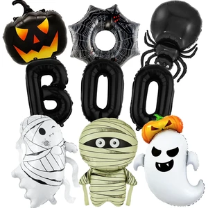 9pcs Halloween Balloons Set, Black Boo Balloons, Spider Ghost Foil Balloon For Halloween Party Supplies, Halloween Birthday Decorations, Halloween Photo Props, Hanging, Indoor Outdoor Decor 9pcs Halloween Balloons Set, Black Boo Balloons, Spider Ghost Foil Balloon For Halloween Party Supplies, Halloween Birthday Decorations, Halloween Photo Props, Hanging, Indoor Outdoor Decor