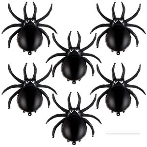 6 Pcs Black Spider Balloons, Halloween Party Decorations, 33 Inch Spider Foil Mylar Balloons for Halloween Party Birthday Haunted House Spooky Decoration Supplies 6 Pcs Black Spider Balloons, Halloween Party Decorations, 33 Inch Spider Foil Mylar Balloons for Halloween Party Birthday Haunted House Spooky Decoration Supplies