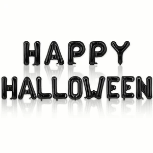 Black Happy Halloween Balloons Banner Foil Balloons Letter Balloon for Halloween Themed Party Decoration Supplies Black Birthday Decoration Decor Ballons Arch Kits Party Balloon Set 14pcs Black Happy Halloween Balloons Banner Foil Balloons Letter Balloon for Halloween Themed Party Decoration Supplies Black Birthday Decoration Decor Ballons Arch Kits Party Balloon Set 14pcs