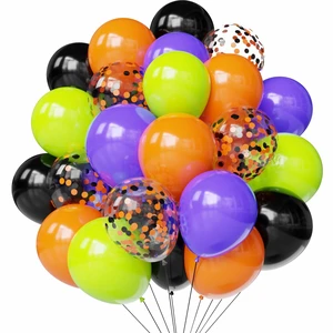 Halloween Balloons 12 Inch, 107 Pcs Orange Black Green Purple Balloons | For Halloween Party Decorations, Baby Shower, Birthday, Trick or Treat Halloween Balloons 12 Inch, 107 Pcs Orange Black Green Purple Balloons | For Halloween Party Decorations, Baby Shower, Birthday, Trick or Treat