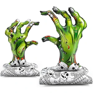2 Pcs 4d Halloween Zombie Hand Foil Balloons Self Standing 49'' | Large Summer Halloween Birthday Party Decorations, Horror Spooky Trunk or Trick Car Decor, Display Outdoor Yard Supplies 2 Pcs 4d Halloween Zombie Hand Foil Balloons Self Standing 49'' | Large Summer Halloween Birthday Party Decorations, Horror Spooky Trunk or Trick Car Decor, Display Outdoor Yard Supplies