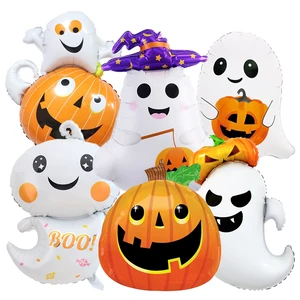 Ghost Balloons and Pumpkin Balloons Set, Halloween Foil Balloons For Halloween Party Supplies, Ghost Decorations, Halloween Photo Props, Hanging, Indoor Outdoor Decor Ghost Balloons and Pumpkin Balloons Set, Halloween Foil Balloons For Halloween Party Supplies, Ghost Decorations, Halloween Photo Props, Hanging, Indoor Outdoor Decor