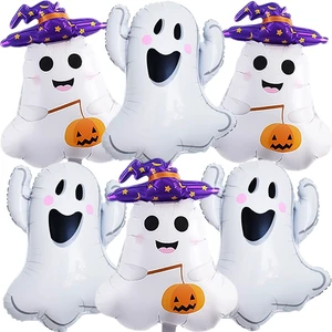6 PCS Halloween Ghost Balloons Cute White Ghost Foil Balloons for Halloween Themed Party Decorations 6 PCS Halloween Ghost Balloons Cute White Ghost Foil Balloons for Halloween Themed Party Decorations