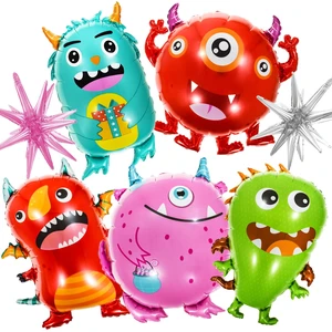 Monster Party Balloons Decorations 2pcs Foil Stars Balloon and 5pcs Aluminum Monster Theme Balloon Set Decor Supplies for Kids Birthday Halloween Christmas Party Monster Party Balloons Decorations 2pcs Foil Stars Balloon and 5pcs Aluminum Monster Theme Balloon Set Decor Supplies for Kids Birthday Halloween Christmas Party