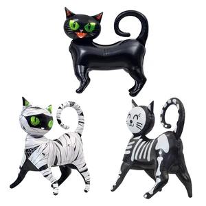 3 Pack Black Cat Balloons, 3D Standing Halloween Balloons, Mummy Skeleton Cat Decorations for 90s Halloween Decorations Trick or Treat Party Supplies 3 Pack Black Cat Balloons, 3D Standing Halloween Balloons, Mummy Skeleton Cat Decorations for 90s Halloween Decorations Trick or Treat Party Supplies
