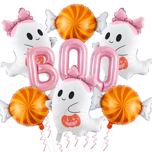 9Pcs Halloween Balloons, Pink Boo Balloons for Halloween Party Decorations | Pink Bow Ghosts Balloons for Halloween Party Decorations - Boo Candy Balloons for Baby Showe,Halloween Birthday Decorations 9Pcs Halloween Balloons, Pink Boo Balloons for Halloween Party Decorations | Pink Bow Ghosts Balloons for Halloween Party Decorations - Boo Candy Balloons for Baby Showe,Halloween Birthday Decorations