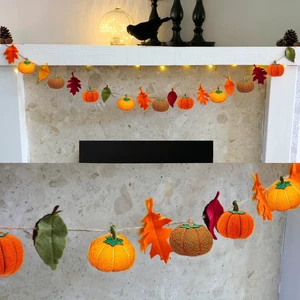 Felt Pumpkin Garland, Pumpkin Set, Pumpkin Decoration, Fall Garland, Seasonal Festive Indoor Outdoor Home Decoration for Mantle Halloween Thanksgiving Day Autumnal Bunting Sign Fall Party Supplies Felt Pumpkin Garland, Pumpkin Set, Pumpkin Decoration, Fall Garland, Seasonal Festive Indoor Outdoor Home Decoration for Mantle Halloween Thanksgiving Day Autumnal Bunting Sign Fall Party Supplies