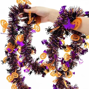 Halloween Garland Decorations,52Ft Pumpkin Bats Spider Garland Decor | Halloween Decorations Outdoor, PVC Material, Change The Shape, Reuse, Lightweight, Convenient Storage Without Taking Up Space Halloween Garland Decorations,52Ft Pumpkin Bats Spider Garland Decor | Halloween Decorations Outdoor, PVC Material, Change The Shape, Reuse, Lightweight, Convenient Storage Without Taking Up Space