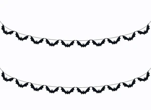 2 Pack Black Bat Banner Felt Bat Garland Hanging Haunted House Backdrop for Halloween Home Decorations 2 Pack Black Bat Banner Felt Bat Garland Hanging Haunted House Backdrop for Halloween Home Decorations