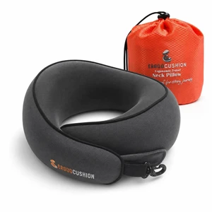 Airplane Travel Neck Pillow, Slow-Rebound Foam, Dark Gray | Wraparound memory foam, adjustable closure, removable cover and carry pouch for flights, trains and passenger road trips. Airplane Travel Neck Pillow, Slow-Rebound Foam, Dark Gray | Wraparound memory foam, adjustable closure, removable cover and carry pouch for flights, trains and passenger road trips.
