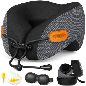 Travel Pillow,Airplane Neck Pillow with 360° Neck and Chin Support | Ergonomic Airplane Pillow with Adjustable Fit,100% Pure Memory Foam Travel Neck Pillow for Long Flights,Road Trips,and Trains Travel Pillow,Airplane Neck Pillow with 360° Neck and Chin Support | Ergonomic Airplane Pillow with Adjustable Fit,100% Pure Memory Foam Travel Neck Pillow for Long Flights,Road Trips,and Trains