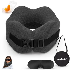 Neck Pillow Airplane Travel Set, Memory Foam Plane Pillow for Long Flights | Travel Pillow, 3D Contoured Eye Mask, Earplugs, Portable Bag Neck Pillow Airplane Travel Set, Memory Foam Plane Pillow for Long Flights | Travel Pillow, 3D Contoured Eye Mask, Earplugs, Portable Bag