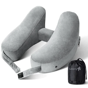 Travel Neck Pillow for Airplane Pillow Comfortably Supports Head, Neck and Chin, Inflatable Travel Pillow with Soft Velour Cover and Portable Drawstring Bag (Grey, H-Shape) Travel Neck Pillow for Airplane Pillow Comfortably Supports Head, Neck and Chin, Inflatable Travel Pillow with Soft Velour Cover and Portable Drawstring Bag (Grey, H-Shape)