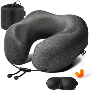 Airplane Travel Neck Pillow for Sleeping, 3D-Eye Mask & Earplugs Kit | 3-in-1 Compact Lightweight Travel Pillow Kit, Curved Neck & Chin Support, Rope Lock Fit, Pure Memory Foam, Car, Train Travel Airplane Travel Neck Pillow for Sleeping, 3D-Eye Mask & Earplugs Kit | 3-in-1 Compact Lightweight Travel Pillow Kit, Curved Neck & Chin Support, Rope Lock Fit, Pure Memory Foam, Car, Train Travel