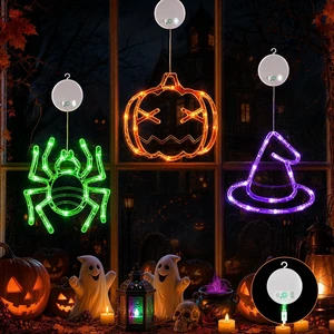 Halloween Decorations, Rechargeable Halloween Window Lights, 3 Pack | Halloween Window Decorations, USB-C Rechargeable, 8 Flashing Modes, Timer, Pumpkin Spider Witch Hat Halloween Lights for home Halloween Decorations, Rechargeable Halloween Window Lights, 3 Pack | Halloween Window Decorations, USB-C Rechargeable, 8 Flashing Modes, Timer, Pumpkin Spider Witch Hat Halloween Lights for home