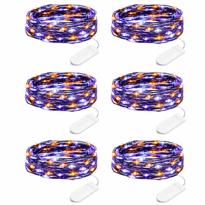 Battery Operated LED Fairy Lights for Halloween Decor | 20 LED Bulbs, Flexible Black Wire, Waterproof, Lovely for DIY Crafts Wedding Table Centerpieces Decoration Battery Operated LED Fairy Lights for Halloween Decor | 20 LED Bulbs, Flexible Black Wire, Waterproof, Lovely for DIY Crafts Wedding Table Centerpieces Decoration