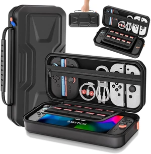 Carrying Case for Nintendo Switch 2 | Hard Shell Travel Case Portable Travel Bag Hold Console/10 Game Cards/Accessories - Soft Protective Carry Pouch Mecha Black Carrying Case for Nintendo Switch 2 | Hard Shell Travel Case Portable Travel Bag Hold Console/10 Game Cards/Accessories - Soft Protective Carry Pouch Mecha Black