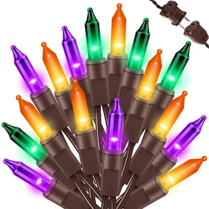 Halloween String Light,100 Count Incandescent Mini String Light in 19.6ft,Indoor/Outdoor 120V UL Certified Mini Light for Halloween,Patio Lawn,Home,Garden,Party (Orange+Purple+Green) Halloween String Light,100 Count Incandescent Mini String Light in 19.6ft,Indoor/Outdoor 120V UL Certified Mini Light for Halloween,Patio Lawn,Home,Garden,Party (Orange+Purple+Green)