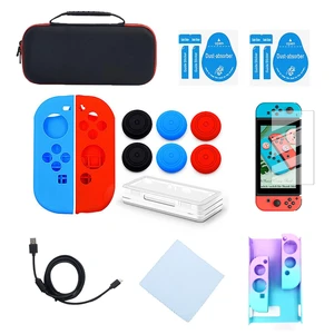 Switch/Switch OLED Case 17-in-1 Bundle with Carrying Case | Switch Protective Cover, Game Organizer, Screen Protector, Charging Cable and Joy-Con Silicone Sleeves Switch/Switch OLED Case 17-in-1 Bundle with Carrying Case | Switch Protective Cover, Game Organizer, Screen Protector, Charging Cable and Joy-Con Silicone Sleeves