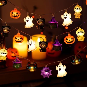 Halloween String Lights, 10FT 20LED Orange Fairy Lights, USB & 3-Battery Box Powered, IP44 Waterproof Halloween Decor for Indoor Outdoor Porch Yard Tree Party (Batteries Not Included) Halloween String Lights, 10FT 20LED Orange Fairy Lights, USB & 3-Battery Box Powered, IP44 Waterproof Halloween Decor for Indoor Outdoor Porch Yard Tree Party (Batteries Not Included)
