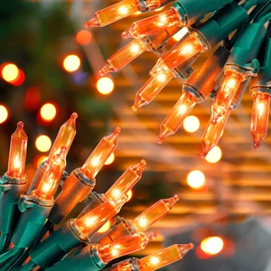 Orange Halloween Mini Lights, 2 Pack 50 Count 13FT Green Wire | Orange String Lights Plug In, Waterproof Incandescent Fall Lights for Spooky Thanksgiving, Party, Home, Halloween Decor Orange Halloween Mini Lights, 2 Pack 50 Count 13FT Green Wire | Orange String Lights Plug In, Waterproof Incandescent Fall Lights for Spooky Thanksgiving, Party, Home, Halloween Decor