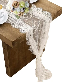 3 Pcs White Lace Table Runner 14 x 120 Inch Embroidered Boho Table Runner for Wedding Party Bridal Shower Decorations Vintage Rustic Table Runners 3 Pcs White Lace Table Runner 14 x 120 Inch Embroidered Boho Table Runner for Wedding Party Bridal Shower Decorations Vintage Rustic Table Runners
