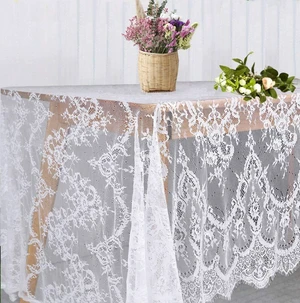White Lace Tablecloth 60 × 120 Inch for Rustic Boho Wedding Bridal Shower Party Decoration, Classy Rectangle Overlay Long Vintage Embroidered Reception Table Cloth Decor White Lace Tablecloth 60 × 120 Inch for Rustic Boho Wedding Bridal Shower Party Decoration, Classy Rectangle Overlay Long Vintage Embroidered Reception Table Cloth Decor