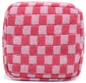 Small Pink Makeup Bag for Purse, Mini Checkered Cosmetic Bag Zipper Cute Make Up Pouch Travel Toiletry Case Quilted Aesthetic Accessories Makeup Storage Bag Organizer for Women Girls Small Pink Makeup Bag for Purse, Mini Checkered Cosmetic Bag Zipper Cute Make Up Pouch Travel Toiletry Case Quilted Aesthetic Accessories Makeup Storage Bag Organizer for Women Girls