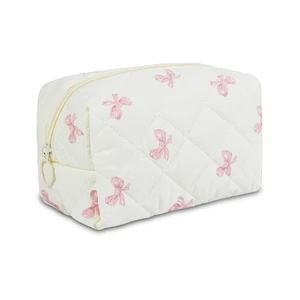 Quilted Makeup Pouch,Cotton Puffy Makeup Bag, Coquette Cosmetic Bag for Women and Girls, Aesthetic Organizer Bag, Cute Flower Travel Toiletry Bag Quilted Makeup Pouch,Cotton Puffy Makeup Bag, Coquette Cosmetic Bag for Women and Girls, Aesthetic Organizer Bag, Cute Flower Travel Toiletry Bag