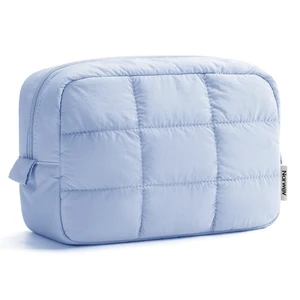 Puffy Makeup Bag Travel Toiletry Bag, Quilted Cosmetic Bag for Women | Soft Nylon, Cute, Lightweight, Aesthetic, Water-resistent, 3 Organized Pockets, Makeup Pouch Purse, Medicine Bag, Girls Gifts Puffy Makeup Bag Travel Toiletry Bag, Quilted Cosmetic Bag for Women | Soft Nylon, Cute, Lightweight, Aesthetic, Water-resistent, 3 Organized Pockets, Makeup Pouch Purse, Medicine Bag, Girls Gifts