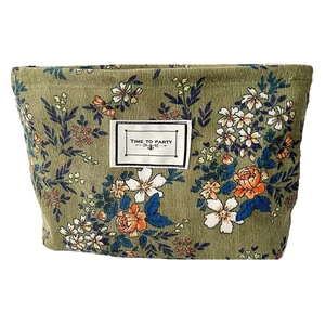 Floral Makeup Bags for Women, Large Cosmetic Pouch for Purse, Dark Green | Travel Toiletry Zipper Canvas Pouch, Corduroy Bag Organizer for Travel Essentials Make up Brushes, Purse Organizer Pouches Floral Makeup Bags for Women, Large Cosmetic Pouch for Purse, Dark Green | Travel Toiletry Zipper Canvas Pouch, Corduroy Bag Organizer for Travel Essentials Make up Brushes, Purse Organizer Pouches