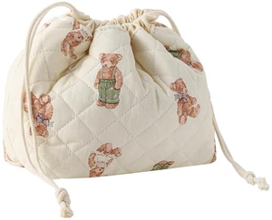 Cotton Quilted Drawstring Makeup Bag (04White Bear) | Small,Canvas Lining, Foldable Coquette Aesthetic Cute Travel Toiletry Bag,Drawstring Gift Bag for Women and Girls Cotton Quilted Drawstring Makeup Bag (04White Bear) | Small,Canvas Lining, Foldable Coquette Aesthetic Cute Travel Toiletry Bag,Drawstring Gift Bag for Women and Girls