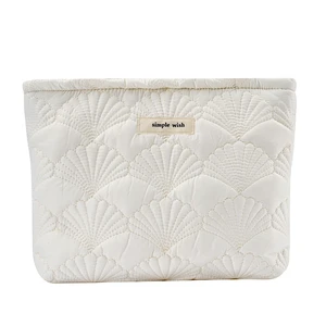 Quilted Cotton Seashell Makeup Bag, Travel Toiletry Bag, White | Coastal Granddaughter Aesthetic Cosmetic Bag, Cute Portable Travel Toiletry PouchWedding Gifts, Bridesmaid Gifts, Foldable Quilted Cotton Seashell Makeup Bag, Travel Toiletry Bag, White | Coastal Granddaughter Aesthetic Cosmetic Bag, Cute Portable Travel Toiletry PouchWedding Gifts, Bridesmaid Gifts, Foldable
